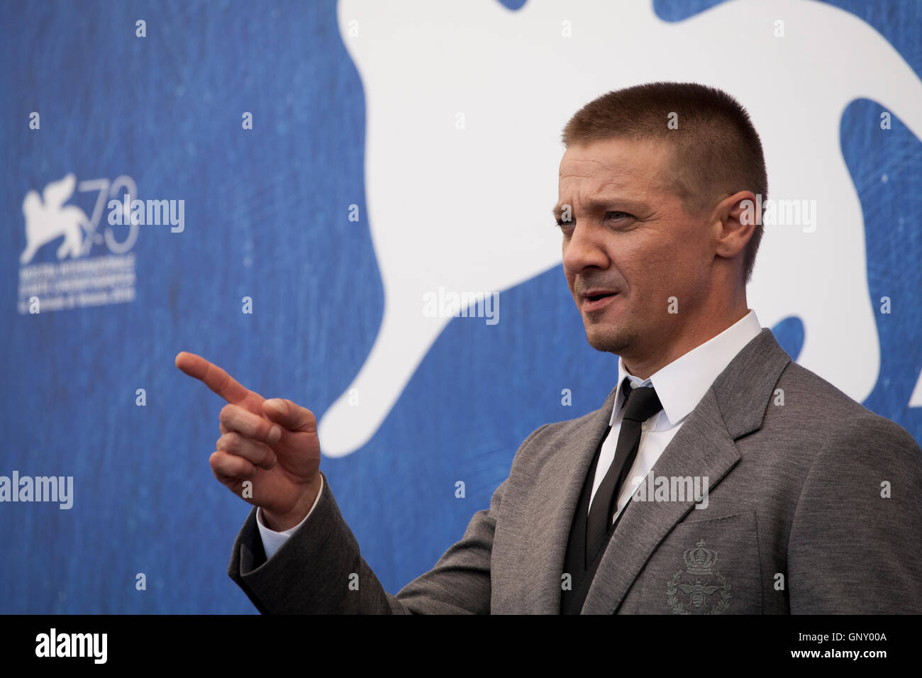 Jeremy Renner at Arrival film photocall at the 73rd Venice