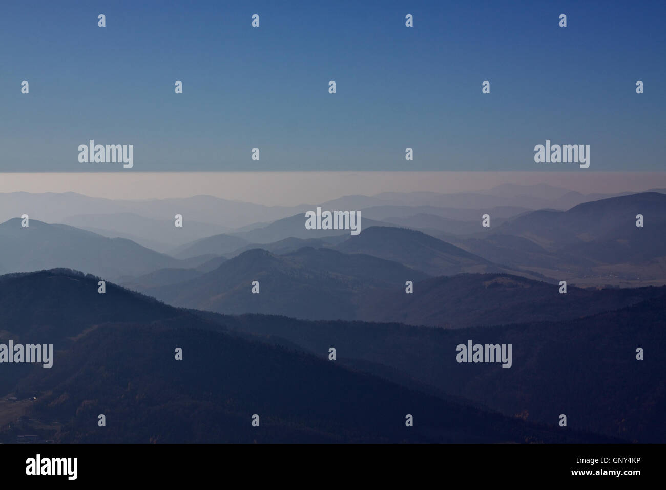 Misty mountains Stock Photo