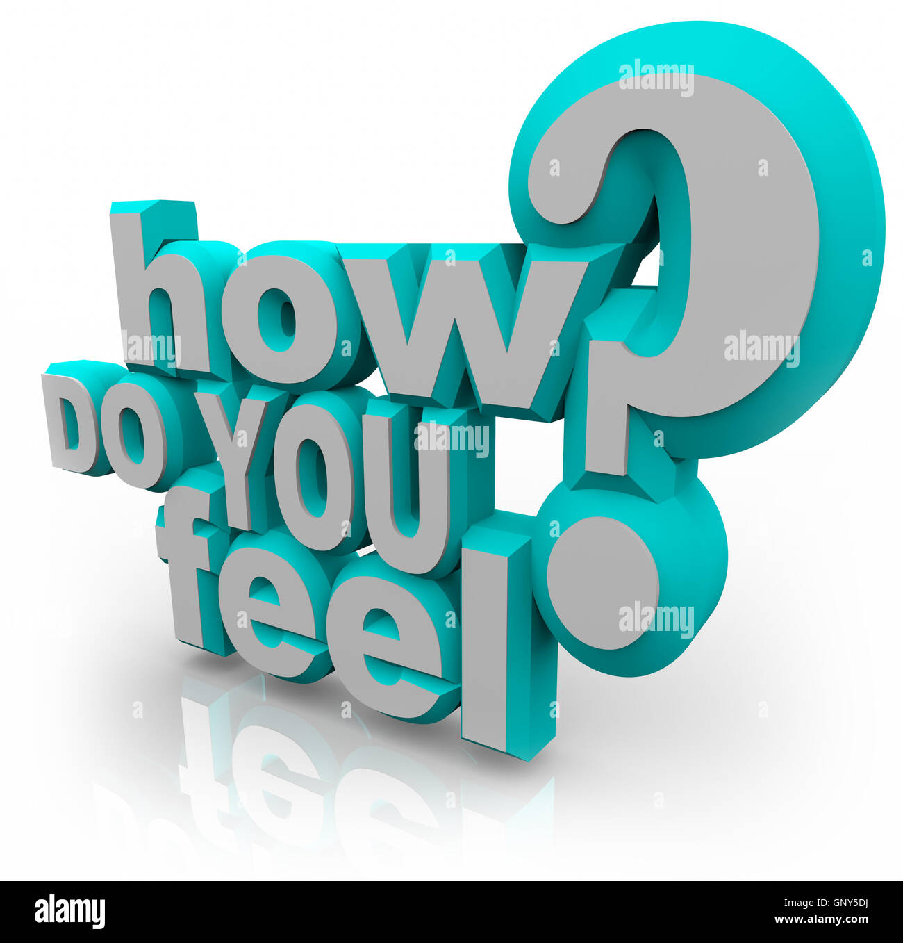 How Do You Feel Question 3d Words Stock Photo