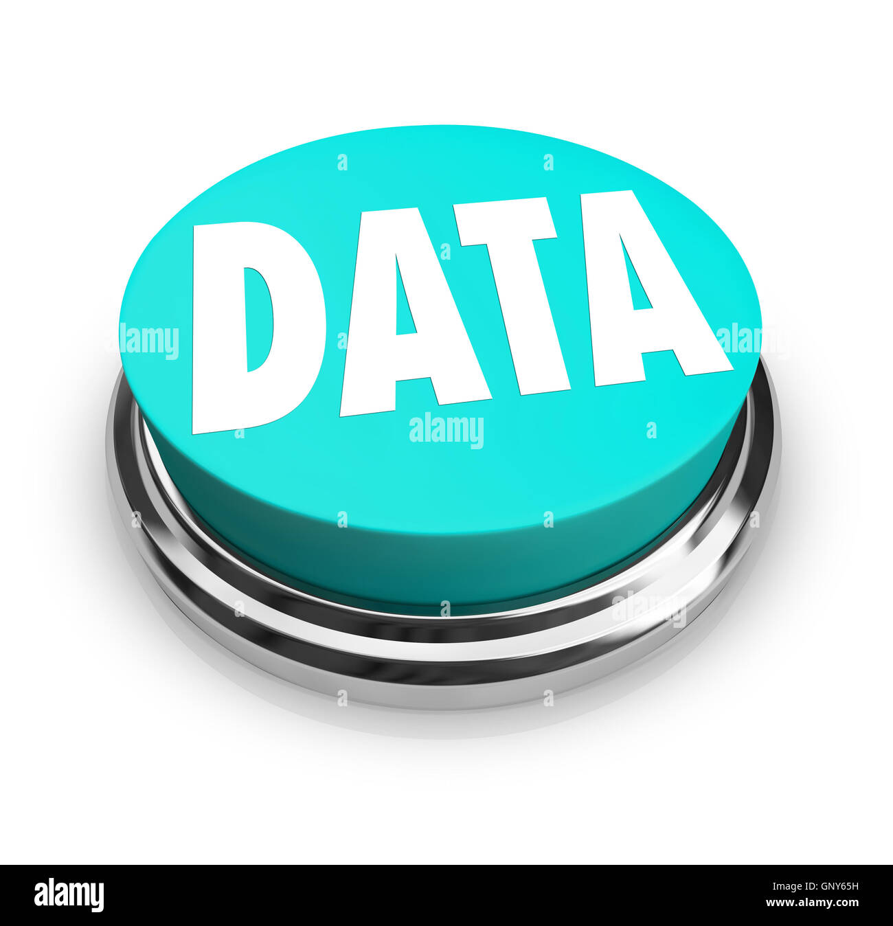 Data Word on Blue Round Button Information Measurement Stock Photo Alamy