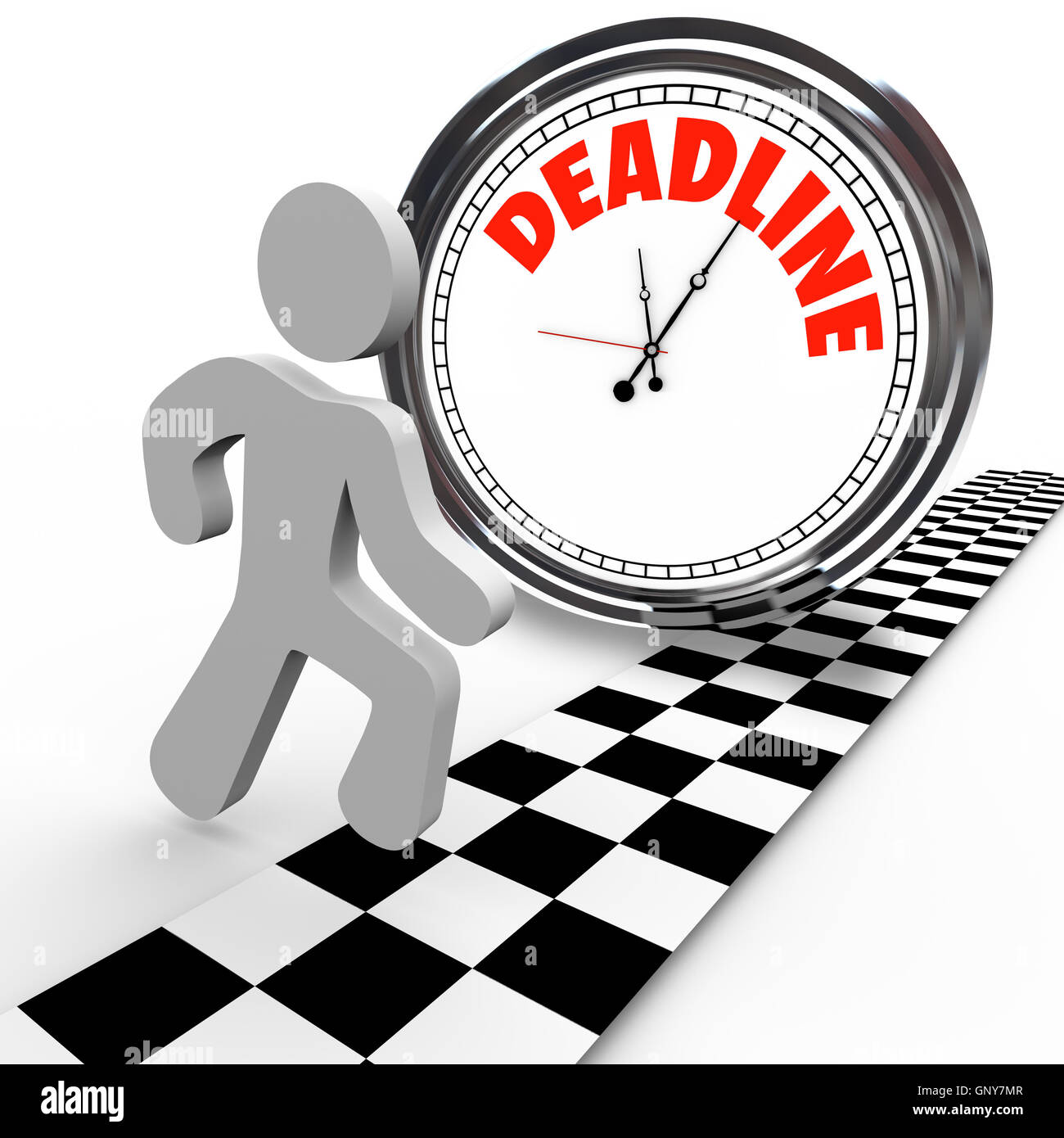 Racing Against Deadline Clock Time Countdown Stock Photo Alamy
