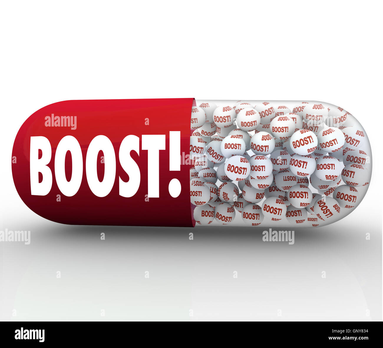 Instant Boost - Revitalize with Capsule Pill to Improve Health Stock Photo