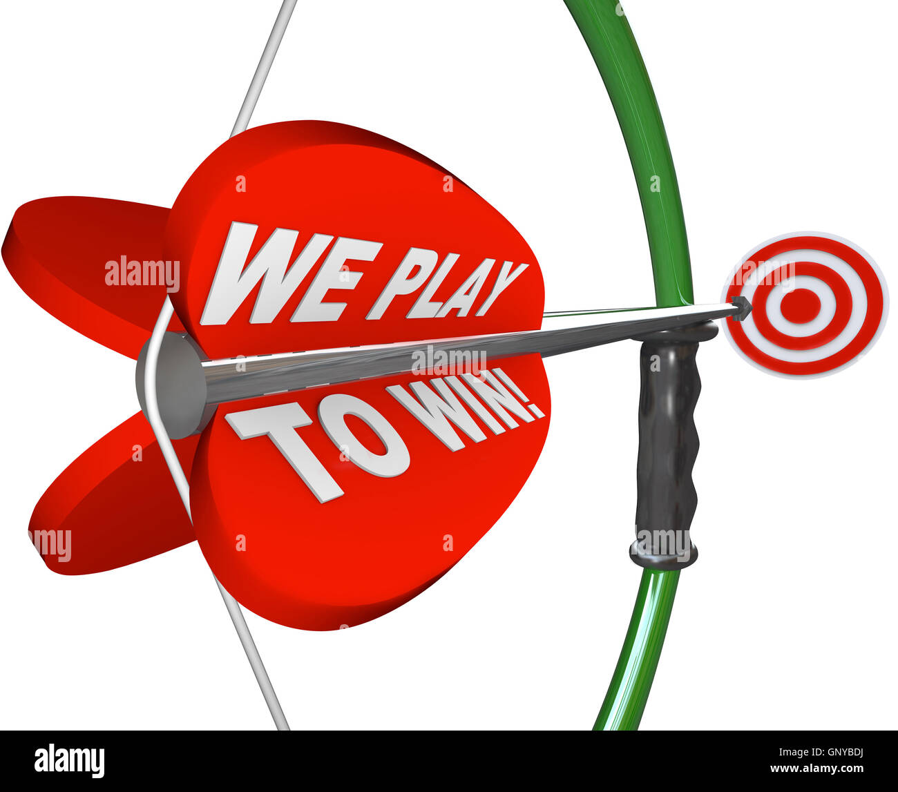 We Play to Win Bow Arrow and Target Success Winning Stock Photo Alamy