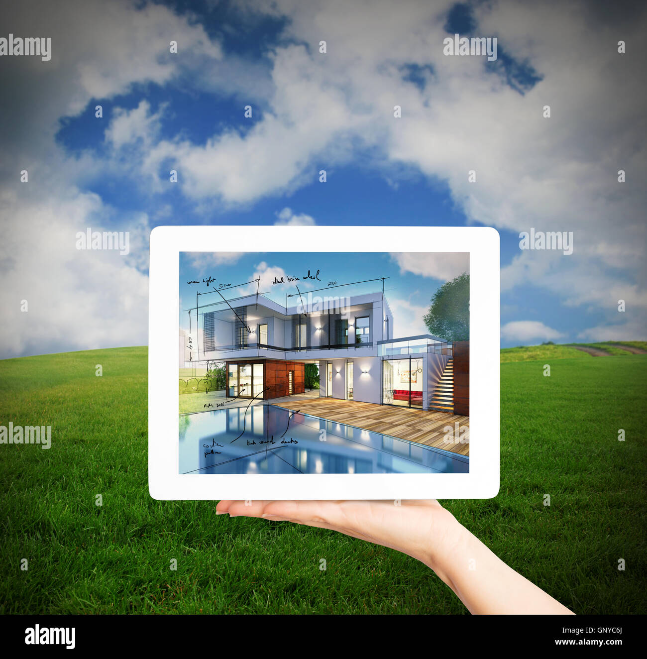 3d house plan hi-res stock photography and images - Alamy