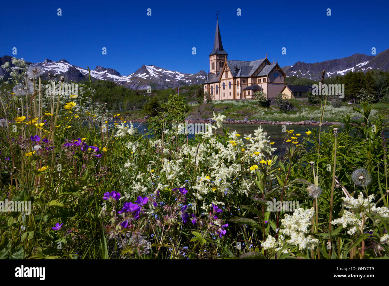 Lofoten cathedral Stock Photo