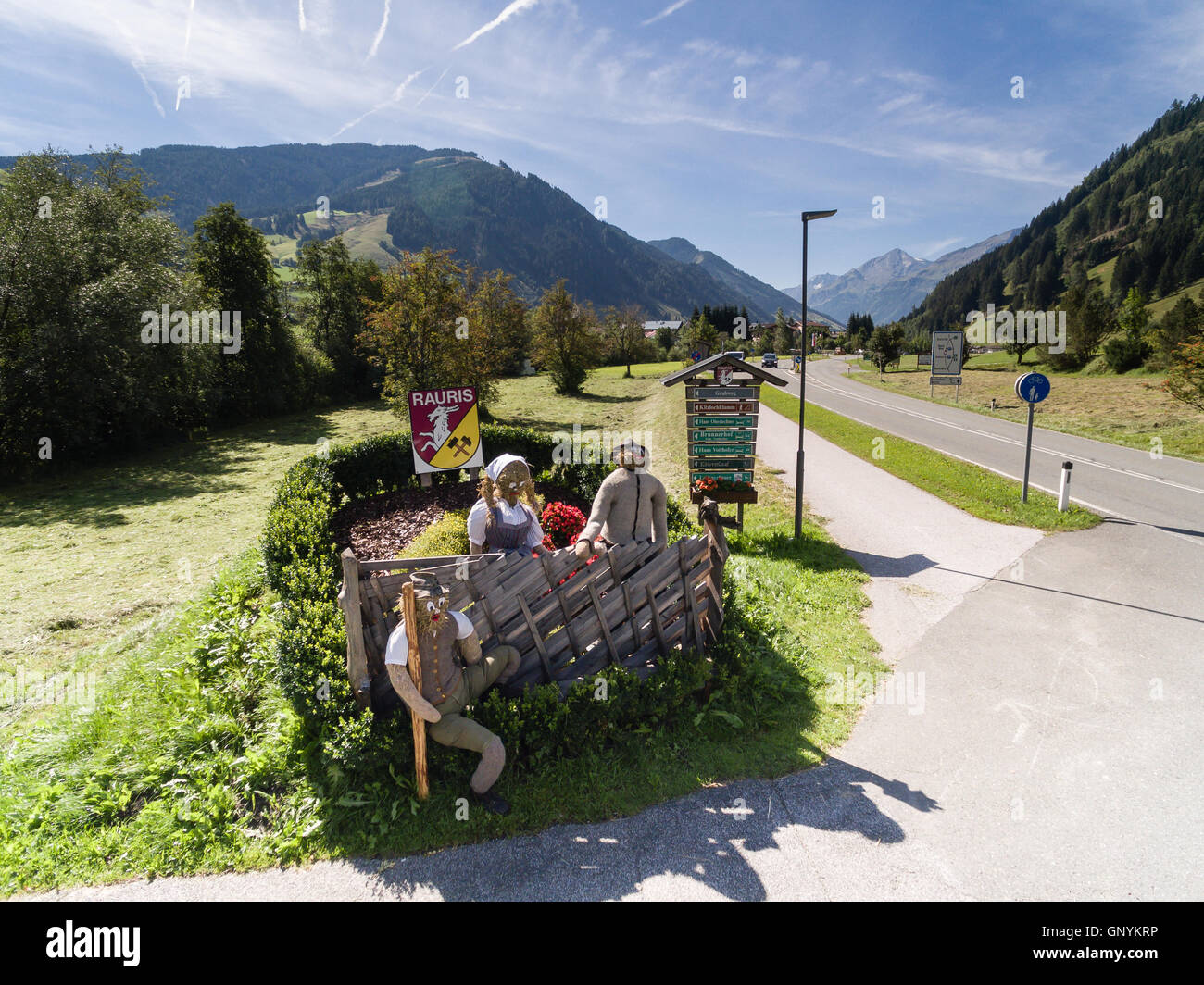 Rauris in Austria, mountain village in the Alps, Salzburg Stock Photo
