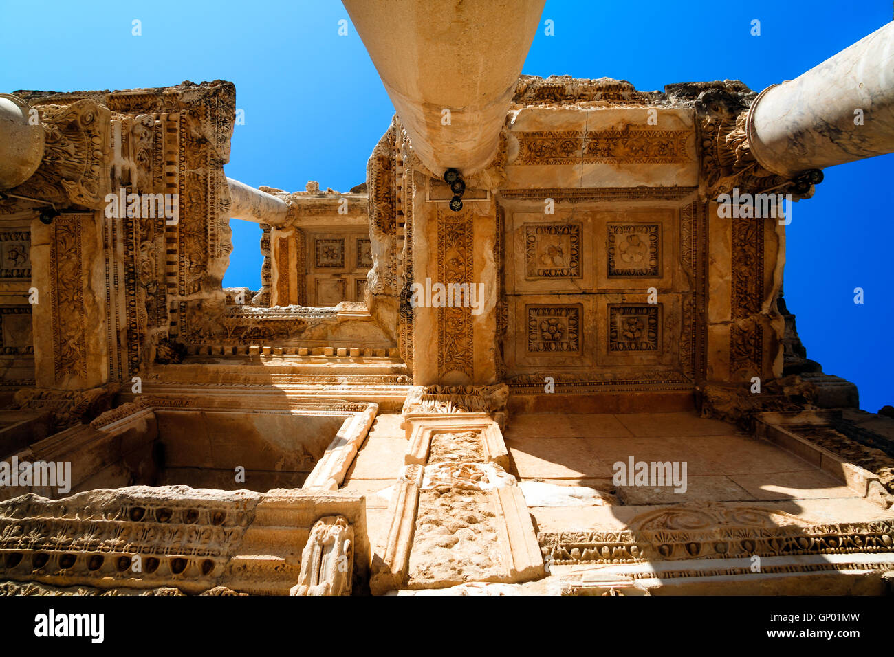 Celsus Library in Ephesus Stock Photo