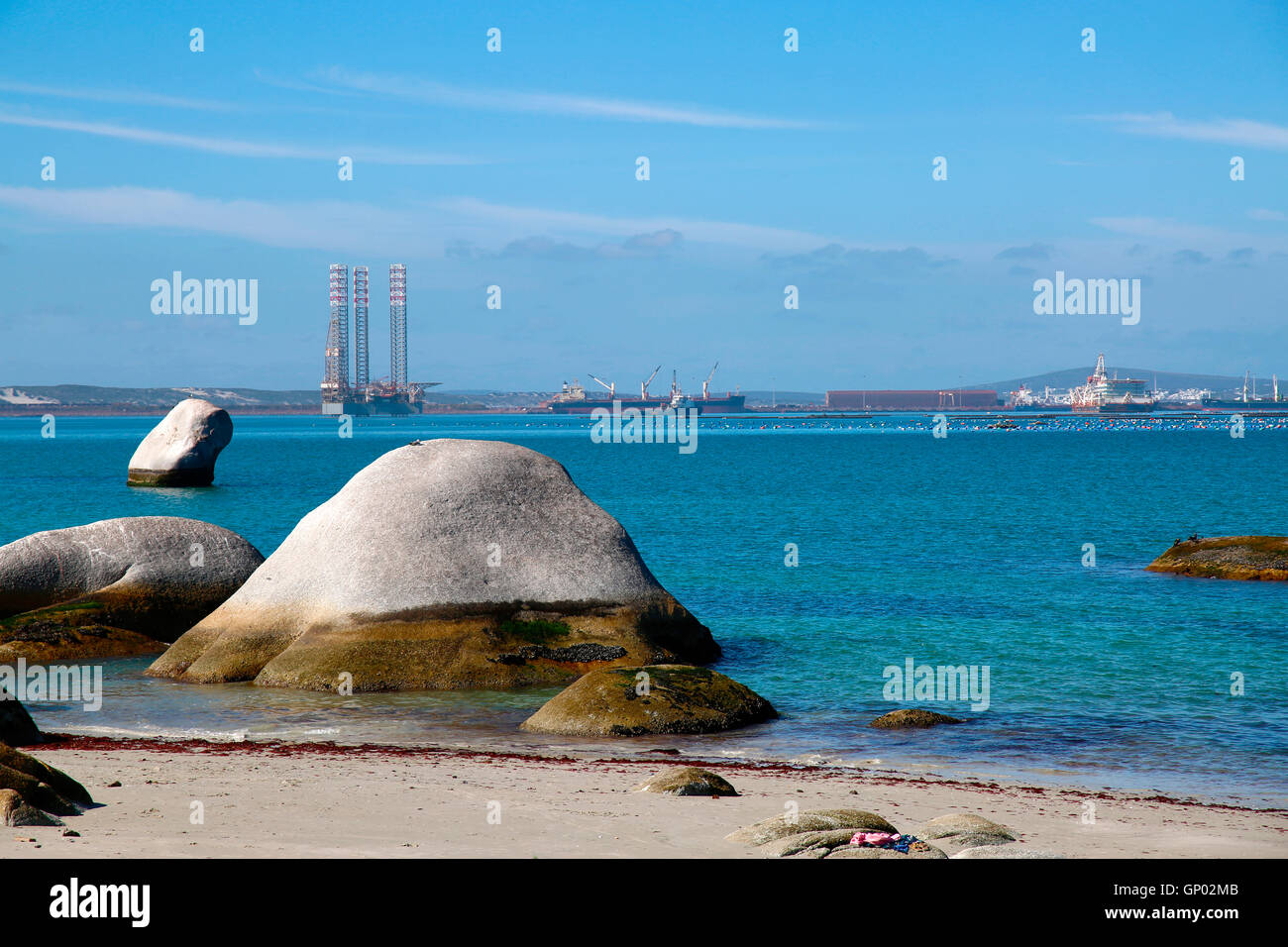 Rocks on the beach at Saldanha Bay on the West Coast of South Africa