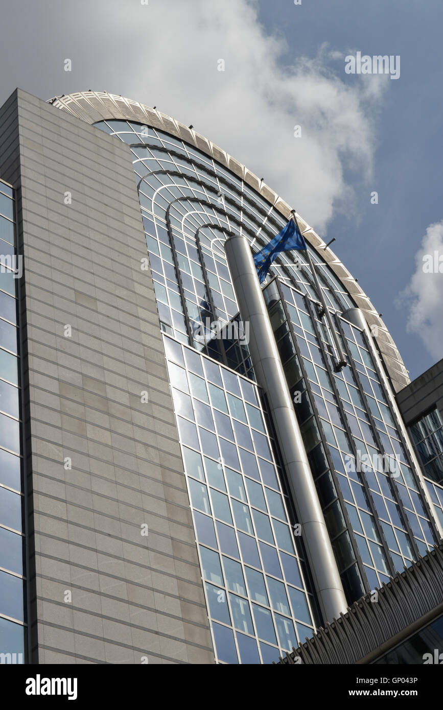 Clouds Over The European Parliament Building, Brussels, Belgium -2 Stock Photo