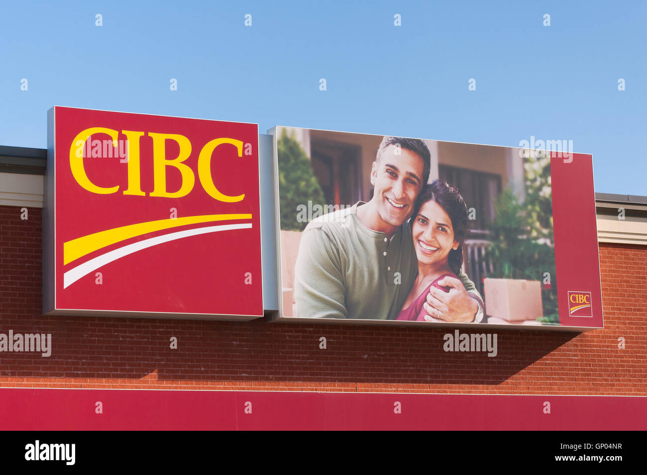 DARTMOUTH, CANADA - AUGUST 31, 2016: The Canadian Imperial Bank of Commerce or CIBC, is Canada's fifth largest chartered bank. Stock Photo