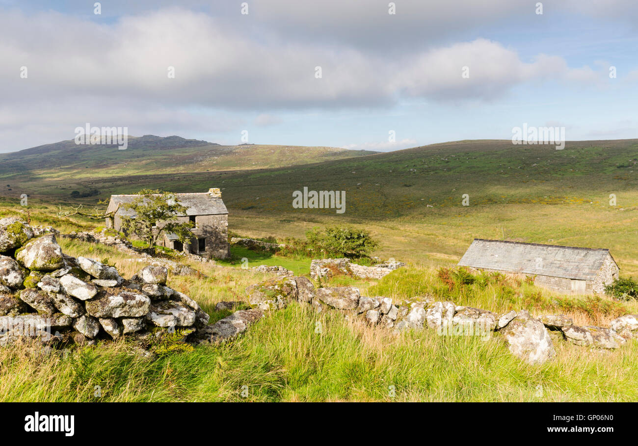 Deserted Garrow Farm high on Bodmin Moor Stock Photo Alamy