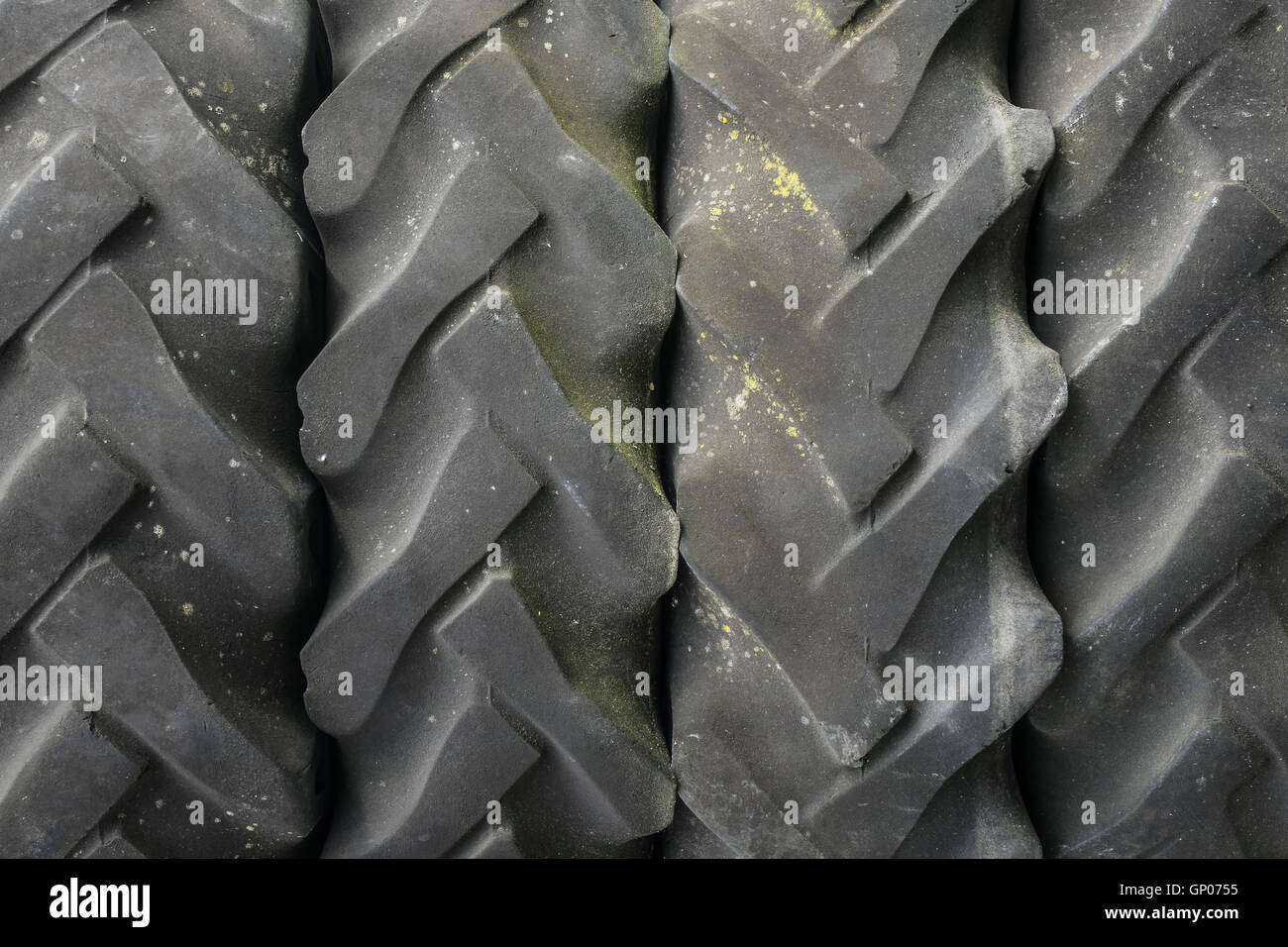 scrapped tractor tires Stock Photo