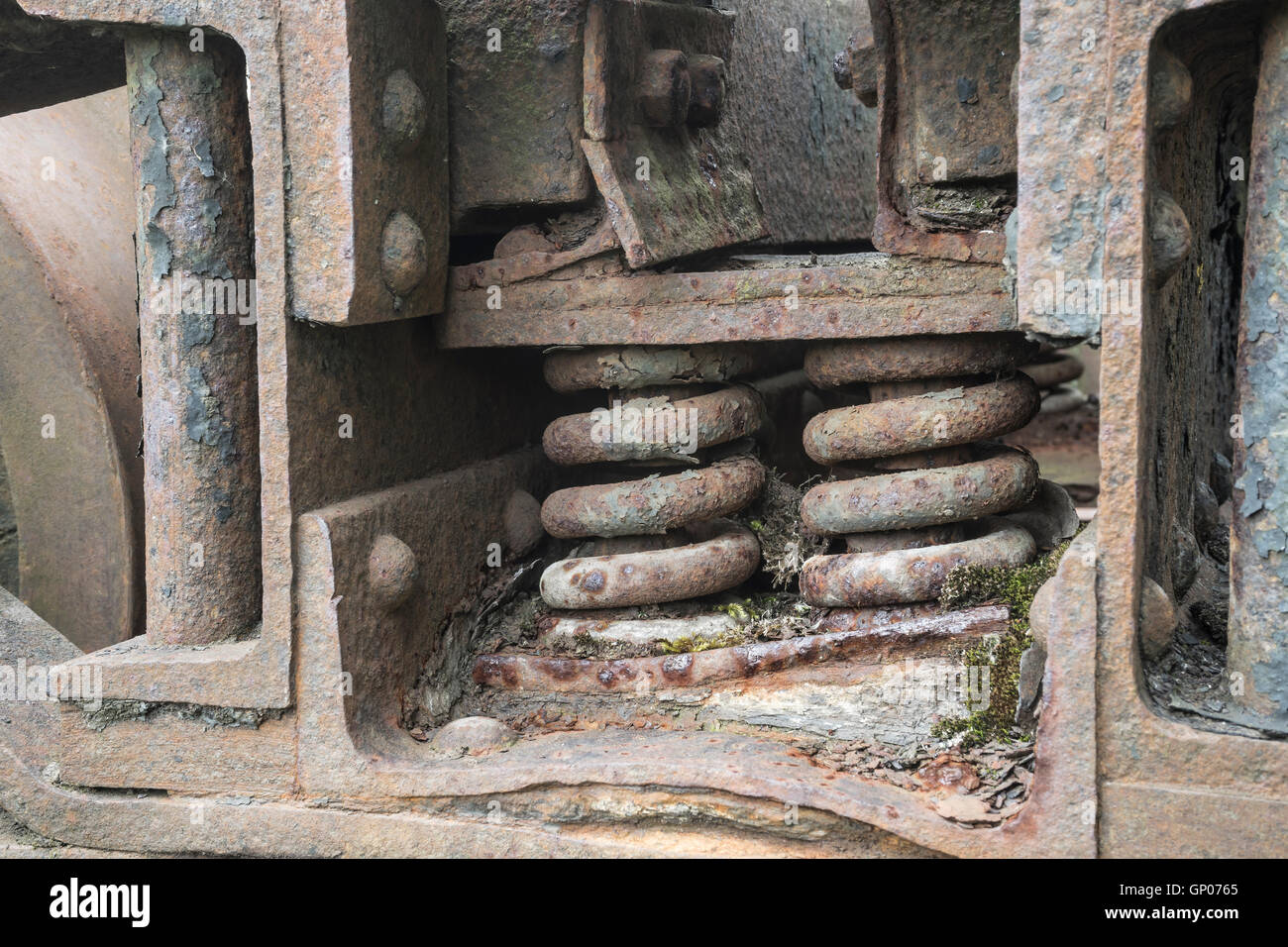 chassis of a old railway cart Stock Photo Alamy