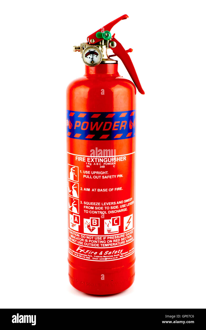 Red Fire Extinguisher Stock Photo