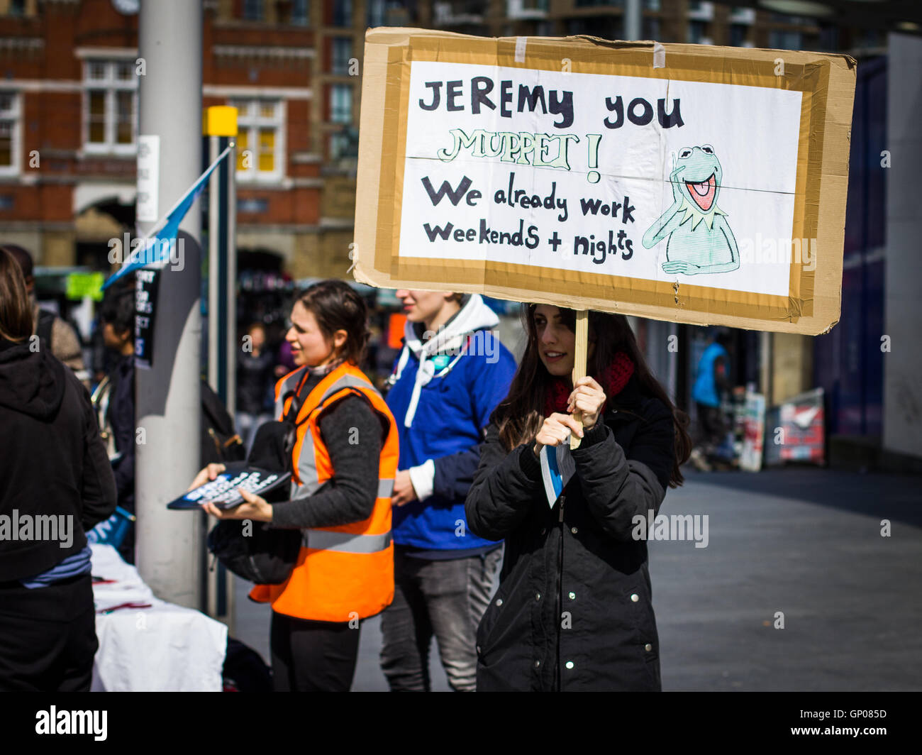 Junior doctors go on strike in Woolwich, South East London Stock Photo
