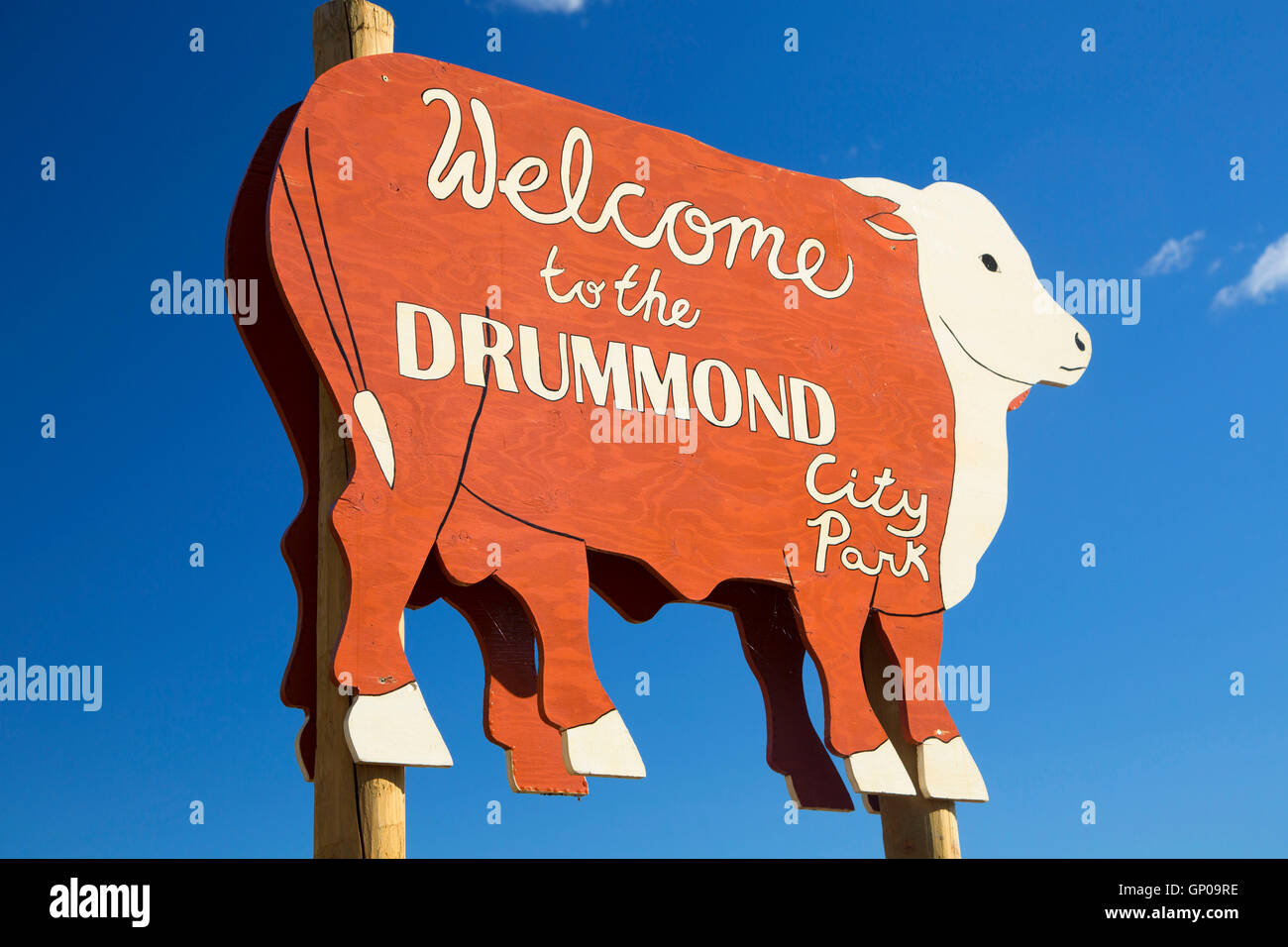 Drummund City Park sign, Drummond, Montana Stock Photo Alamy