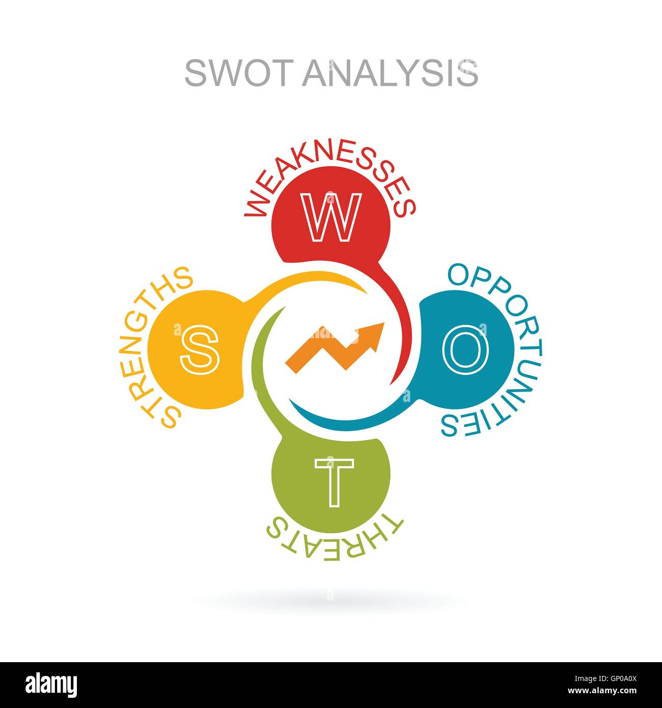 swot analysis business growing strategy concept vector illustration Stock Vector