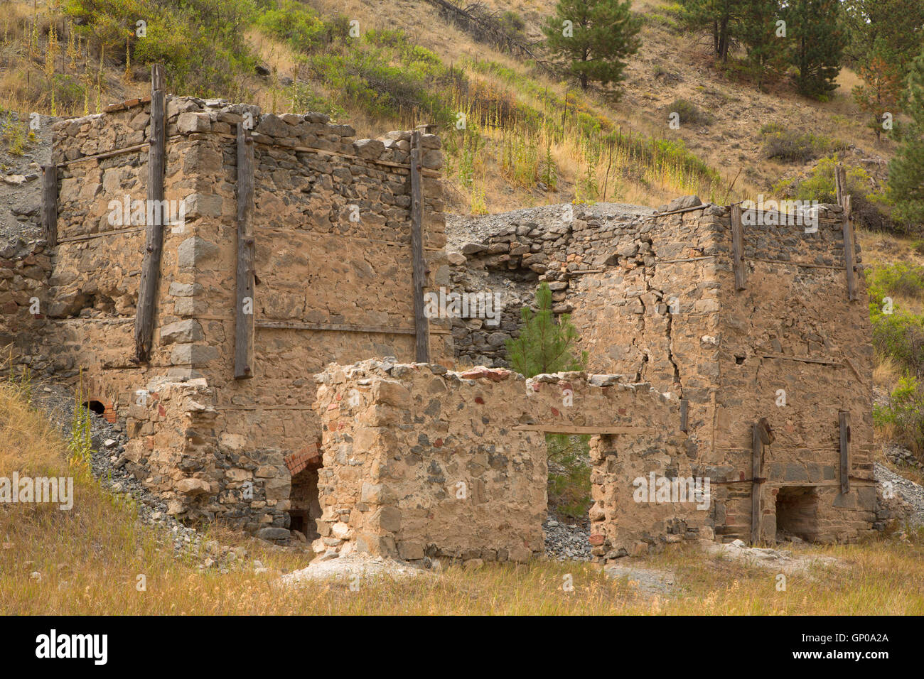 Grizzly Gulch lime kilns, Helena, Montana Stock Photo Alamy