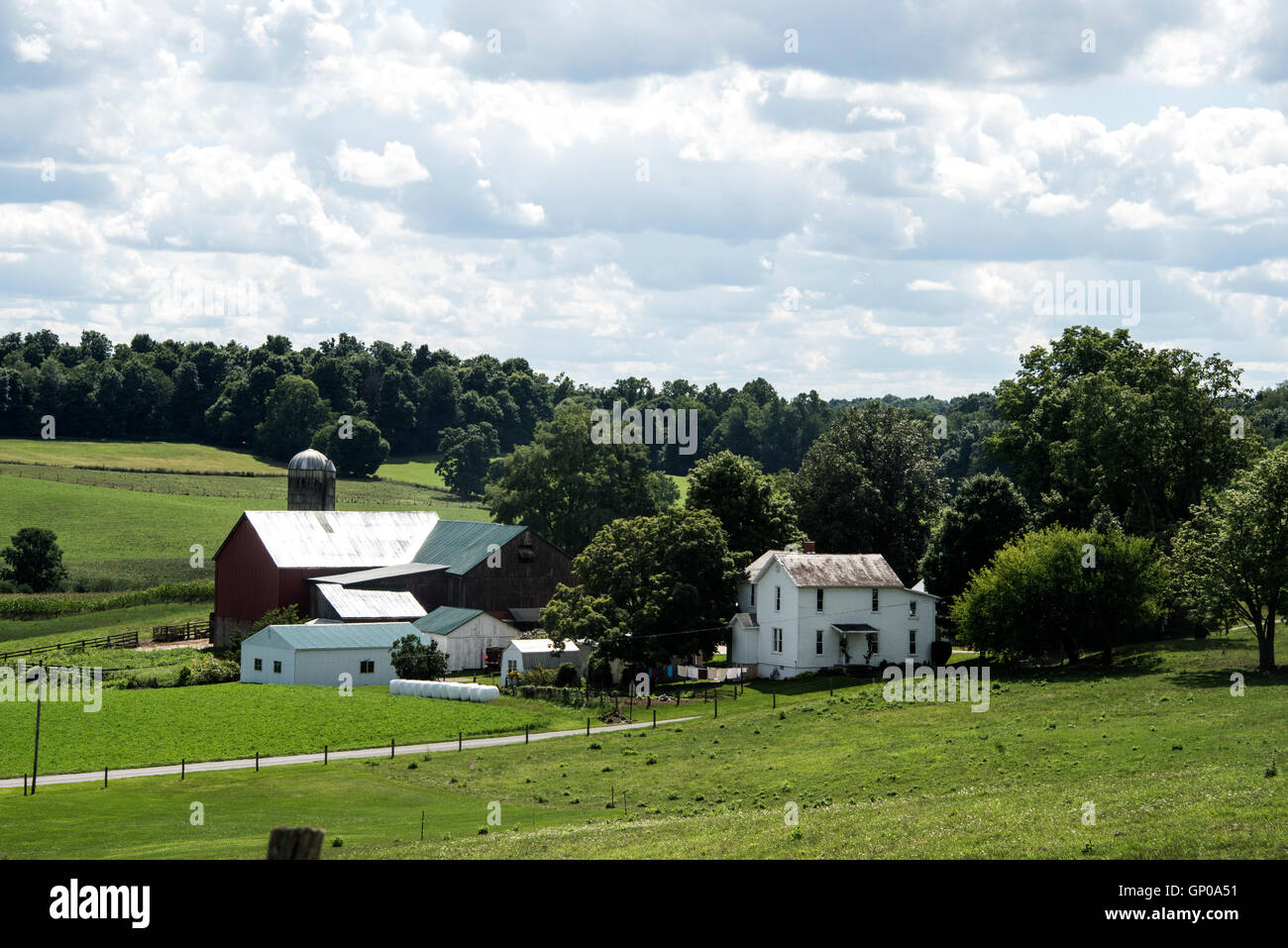 Amish family farm in Holmes county Ohio USA Stock Photo - Alamy