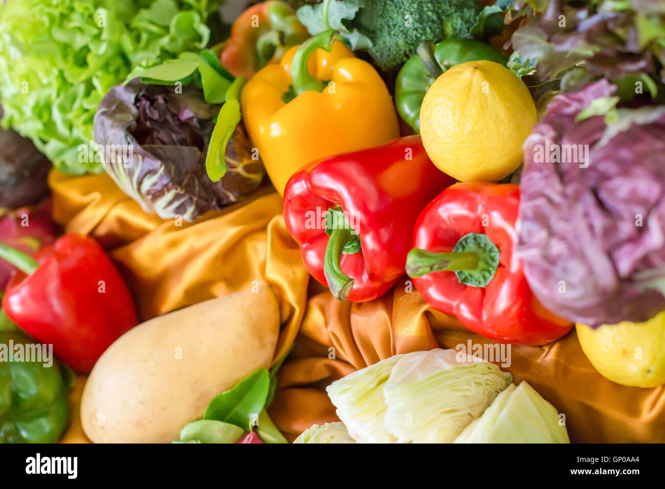 fresh carved mix fruits. mixed of thai fruits. Stock Photo