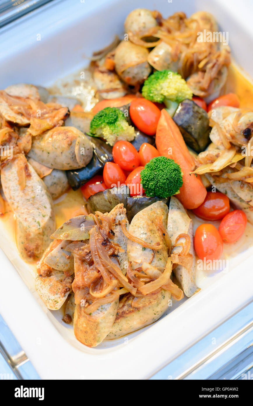 catering food in restaurant, luxury hotel. Stock Photo