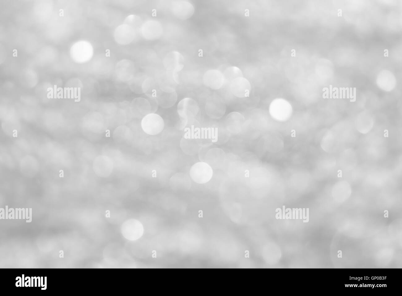 abstract festival background with defocused lights. black and white. Stock Photo