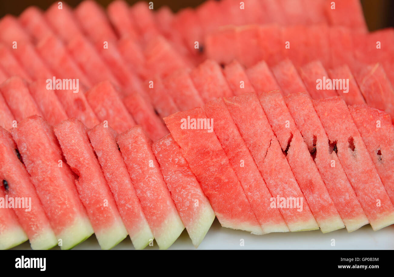 Sliced ripe watermelon Stock Photo