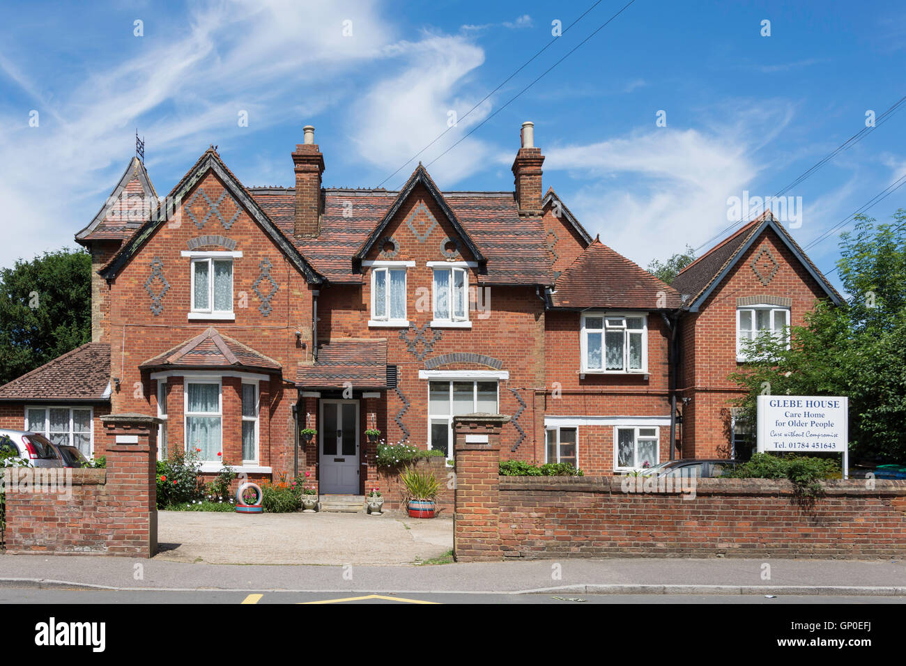Glebe House care home for older people,The Broadway, Laleham, Surrey, England, United Kingdom Stock Photo