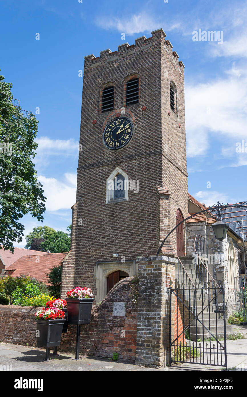 St Nicholas Church, Church Square, Old Shepperton, Shepperton, Chertsey Road, Surrey, England, United Kingdom Stock Photo