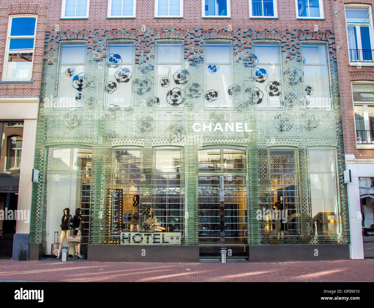 Amsterdam , the Netherlands - April 13, 2016: chanel store in P.C. Hooftstraat Amsterdam Stock Photo