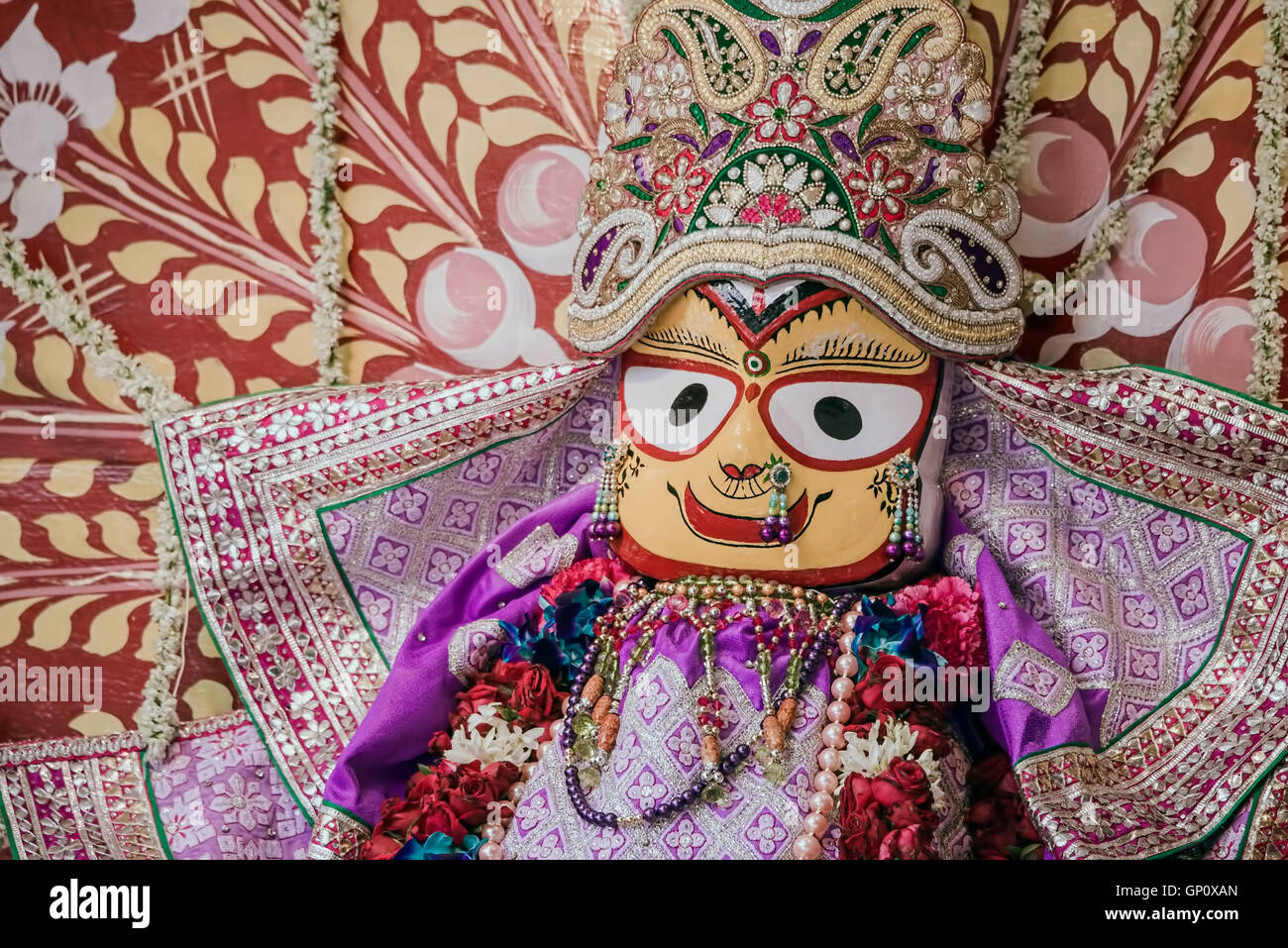 Subhadra Goddess in chariot, Ratha Yatra, Chariot festival, chowinghee road, puri, orissa, odisha, india, asia Stock Photo