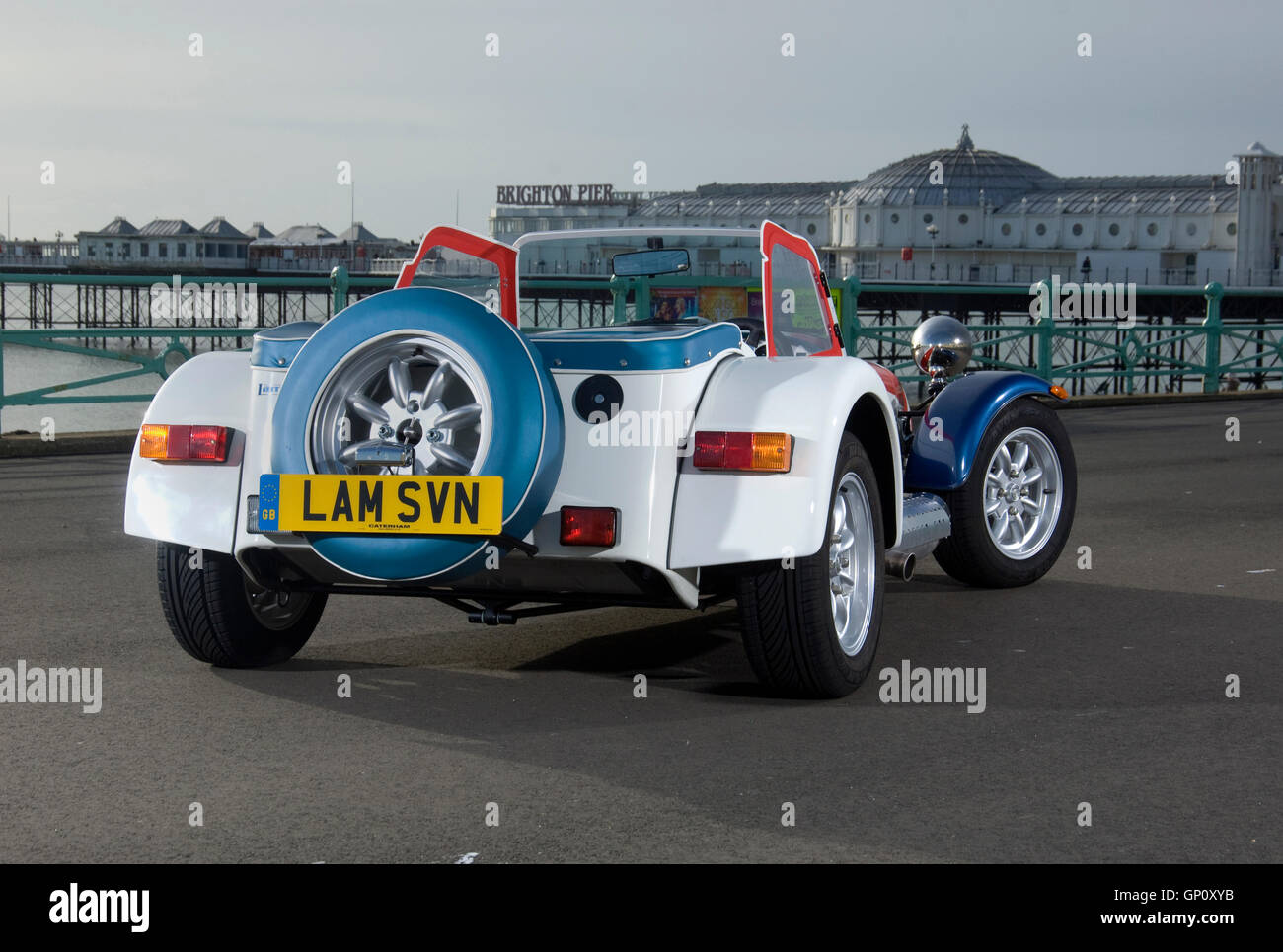 Union Jack painted 2009 Caterham 7 sports car Stock Photo Alamy