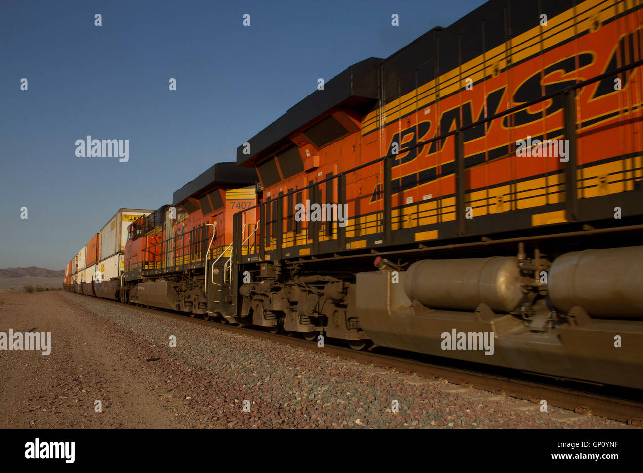 Containers on freight train. usa Stock Photo Alamy