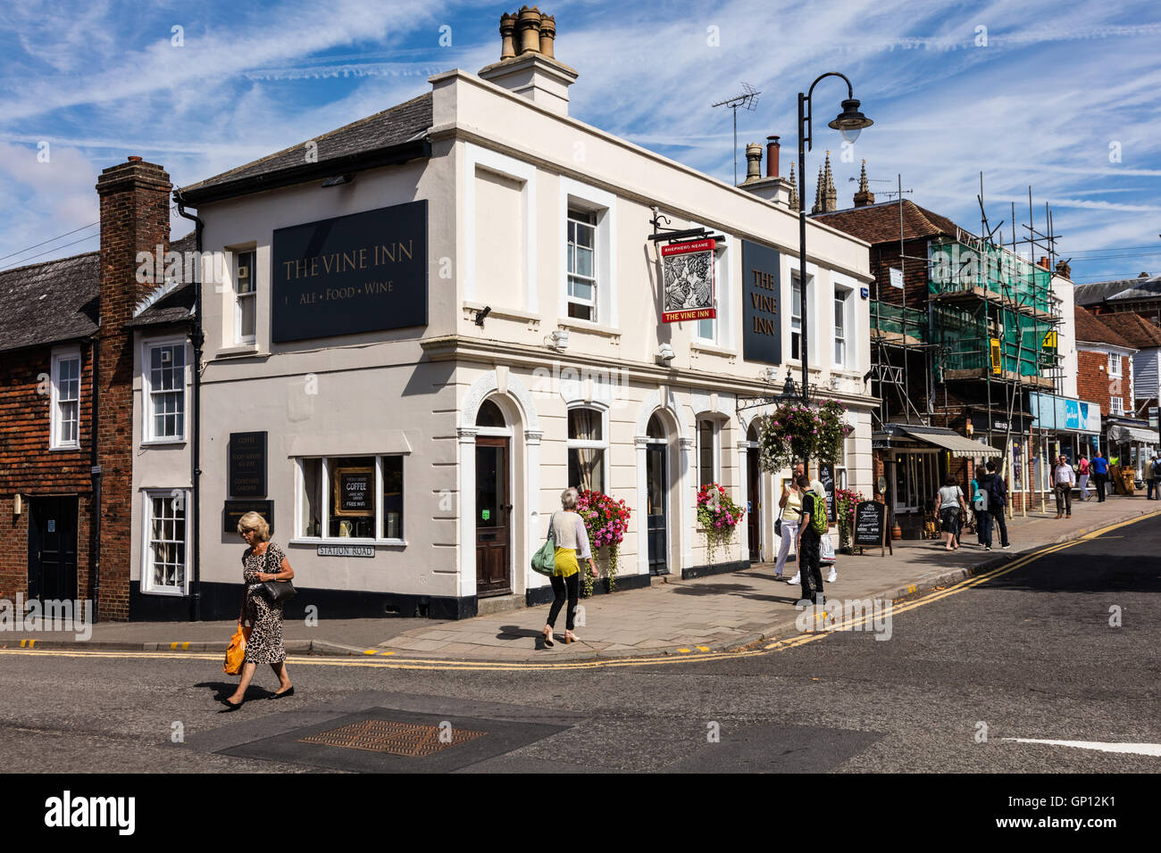The Vine Inn, a Shepard Neame pub, in Tenterden, Kent, UK Stock Photo Alamy