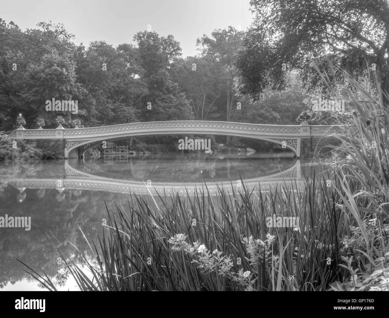 The Bow Bridge is a cast iron bridge located in Central Park, New York ...