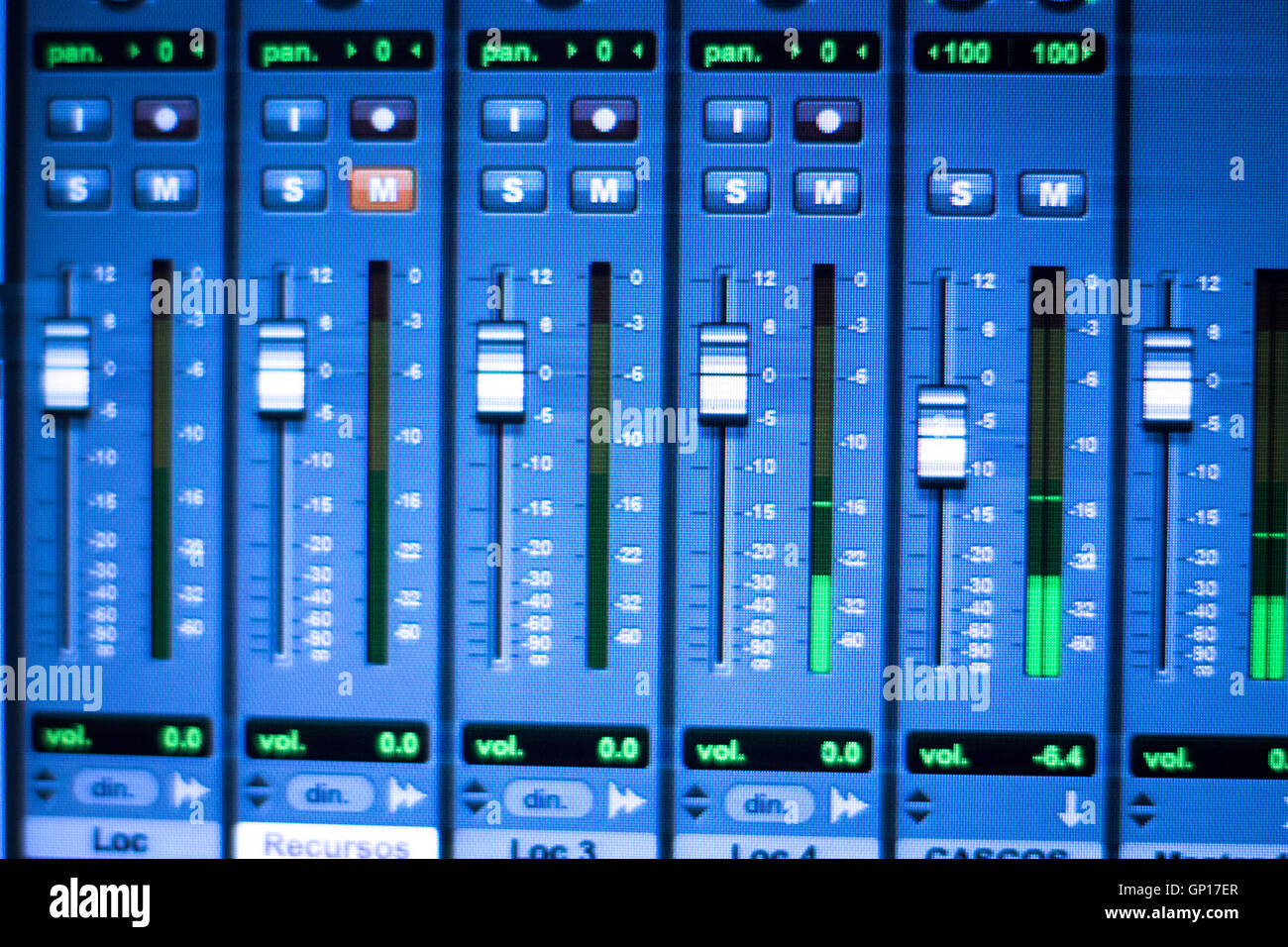 Professional sound recording audio studio digital equipment, amplifier