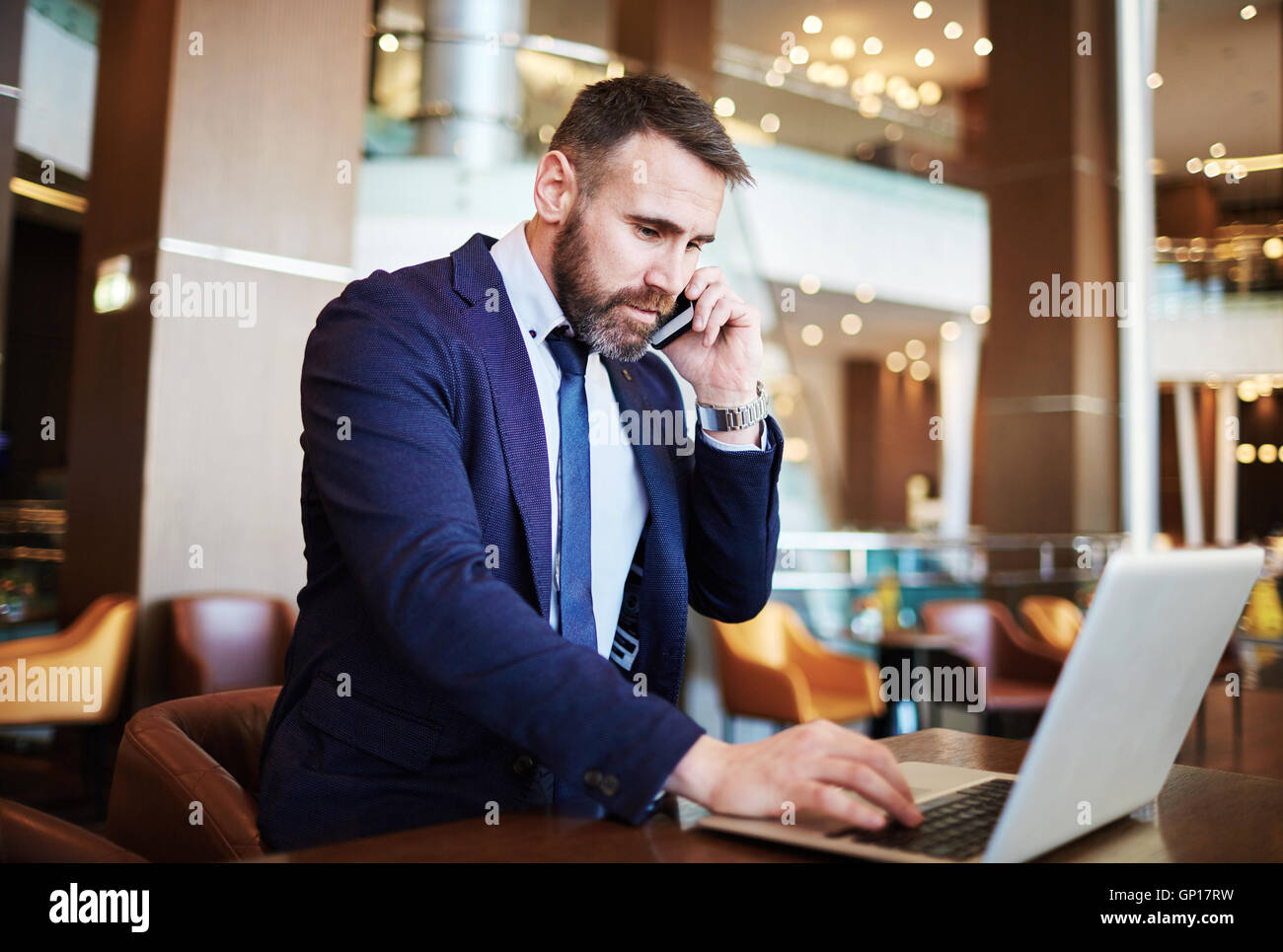 Business trip working Stock Photo