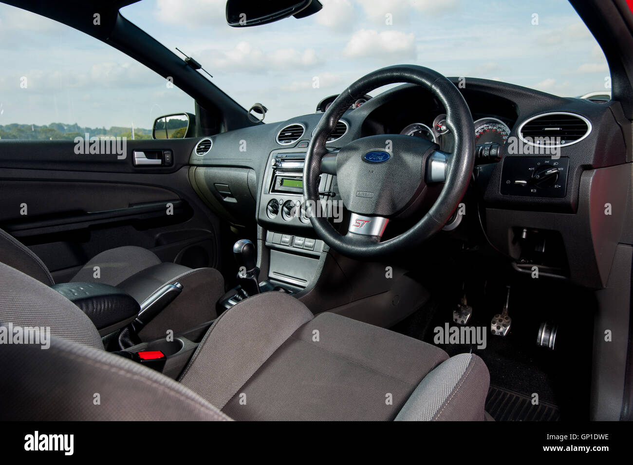 2nd Generation Ford Focus ST high performance hot hatch car interior Stock  Photo - Alamy
