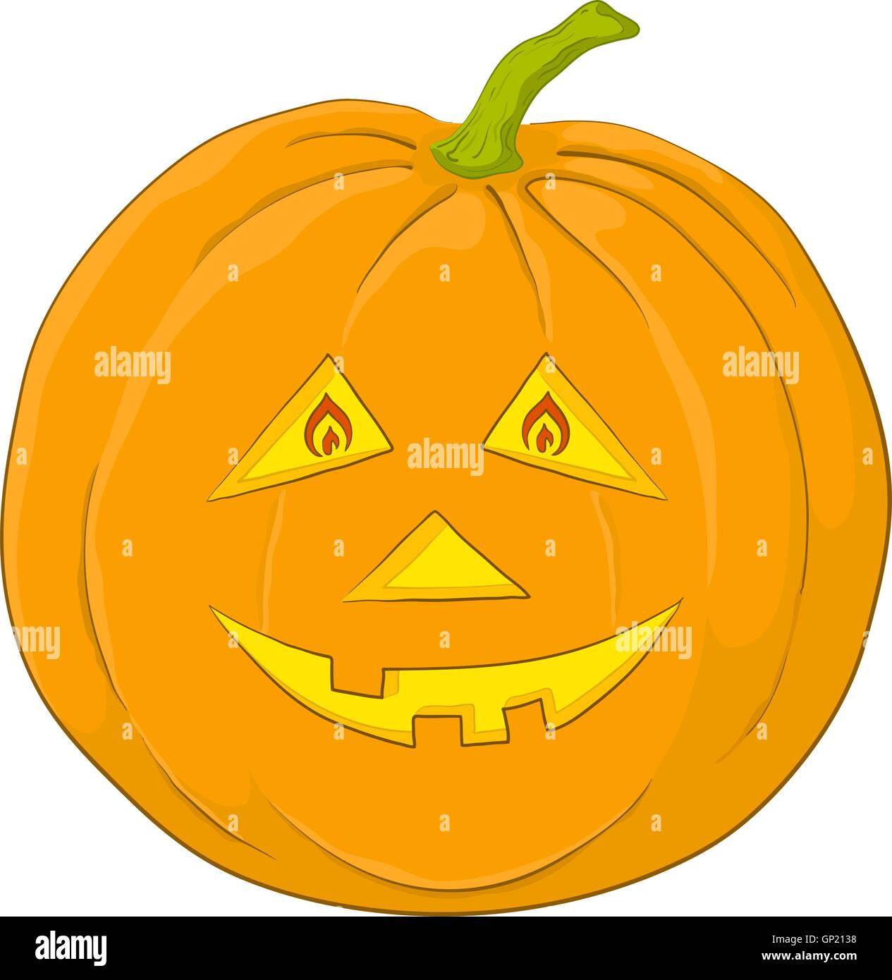 Jack o lantern orange fruit Stock Vector Images - Alamy
