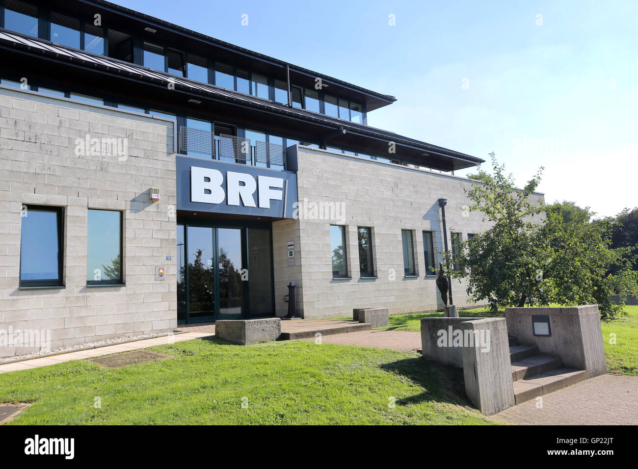 Building of BRF (Belgian Broadcasting), the public broadcasting of the German-speaking Community in Eupen, Belgium Stock Photo