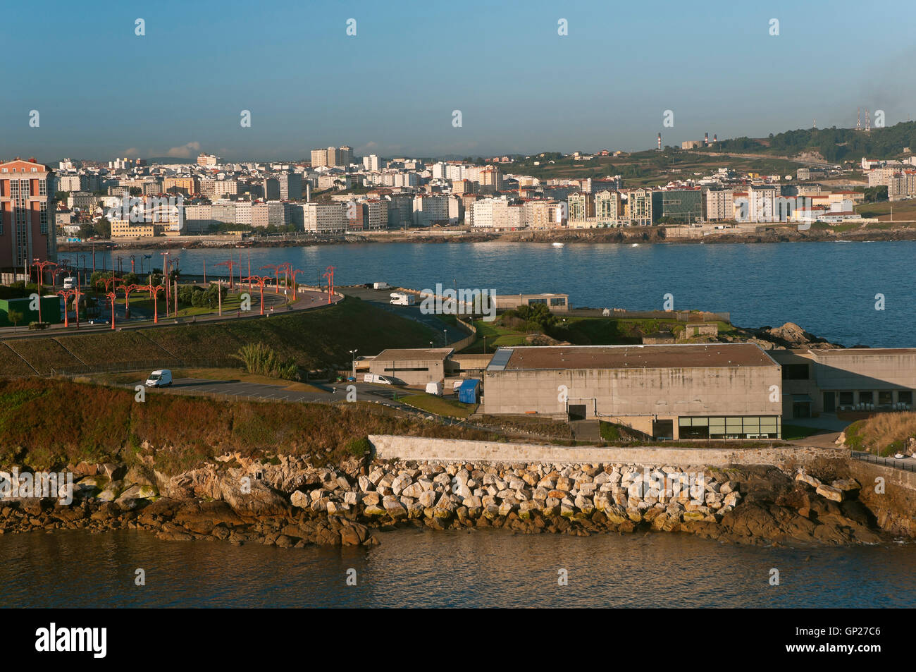 Urban view, La Coruna, Region of Galicia, Spain, Europe Stock Photo