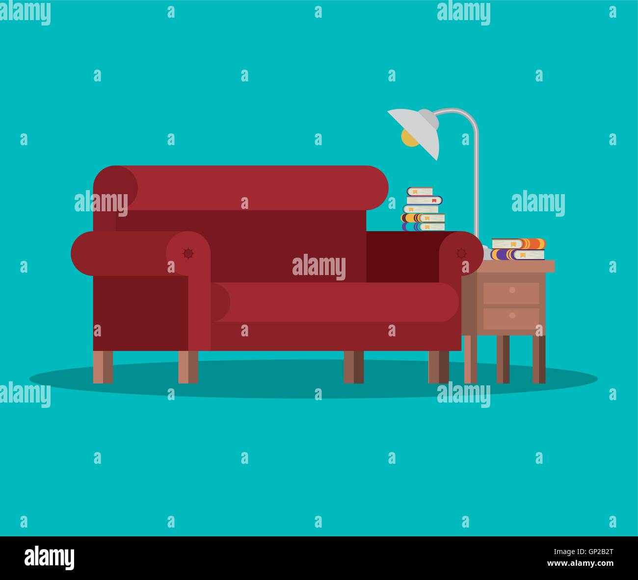 livingroom library design Stock Vector Image & Art - Alamy