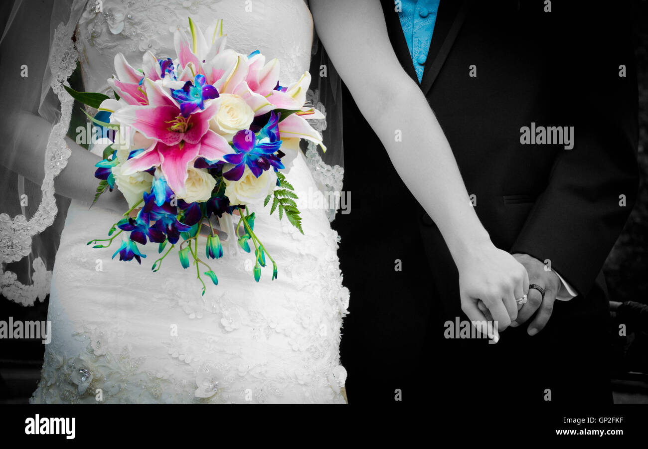 A man and woman have just joined as one into marriage Stock Photo - Alamy