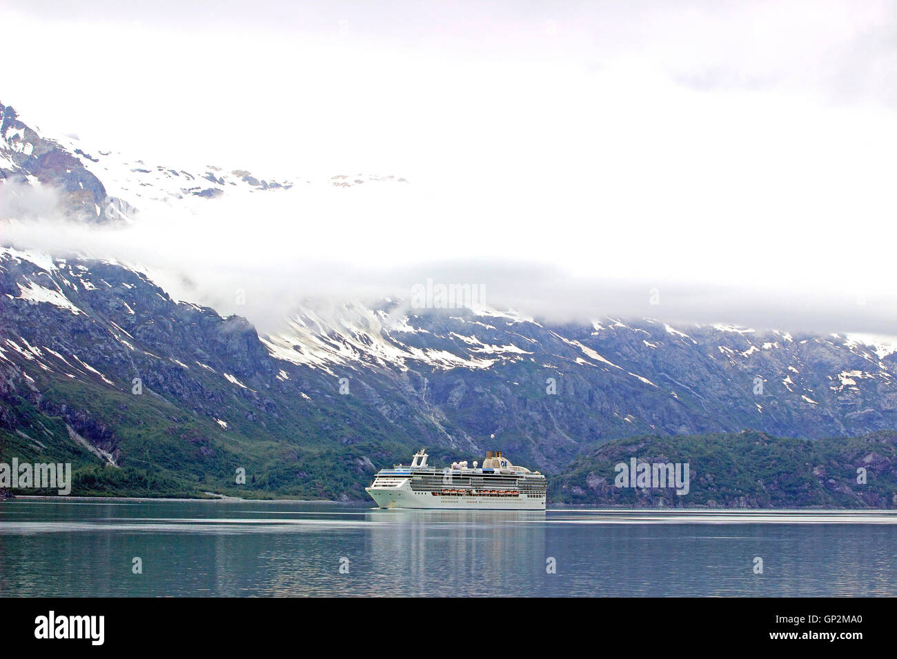 Large cruise ship Island Princess Galcier Bay Inside Passage Southeast Alaska USA Stock Photo