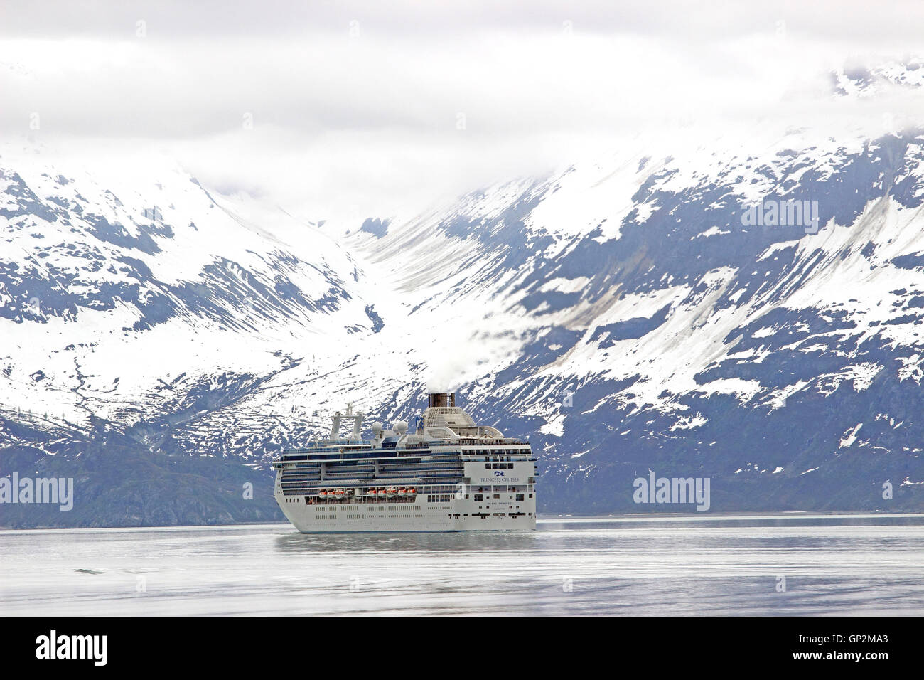 Large cruise ship Island Princess Galcier Bay Inside Passage Southeast Alaska USA Stock Photo