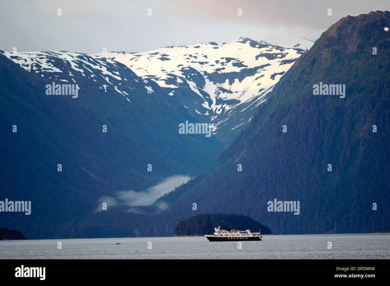 Large cruise ship Galcier Bay Inside Passage Southeast Alaska USA Stock Photo