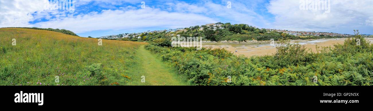 A view of the River Gannel estuary near Newquay in Cornwall, England, UK Stock Photo