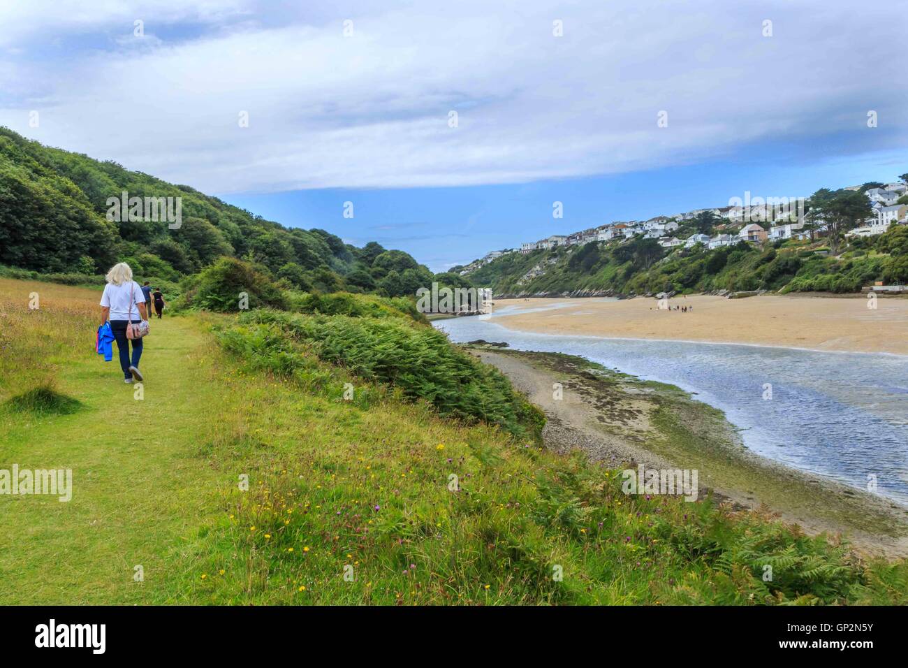 A view of the River Gannel estuary near Newquay in Cornwall, England, UK Stock Photo
