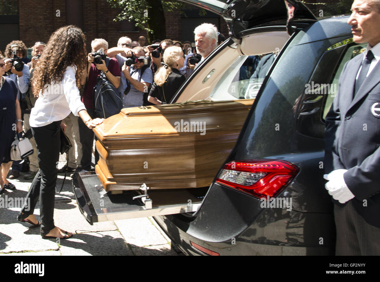 The funeral of Countess Marta Marzotto  Featuring: Afef Jnifen Where: Milan, Italy When: 01 Aug 2016 Credit: IPA/WENN.com  **Only available for publication in UK, USA, Germany, Austria, Switzerland** Stock Photo