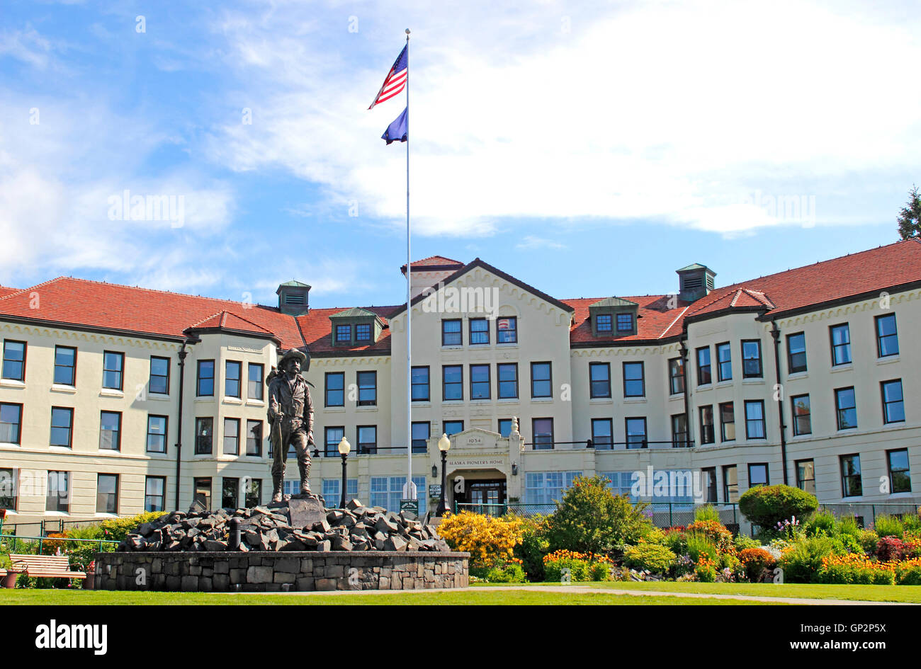 Statue "The Prospector" Alaska Pioneers Home Sitka Alaska Inside Passage Southeast Alaska USA